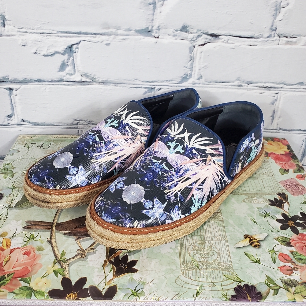 Schutz Floral Slip On Sneakers